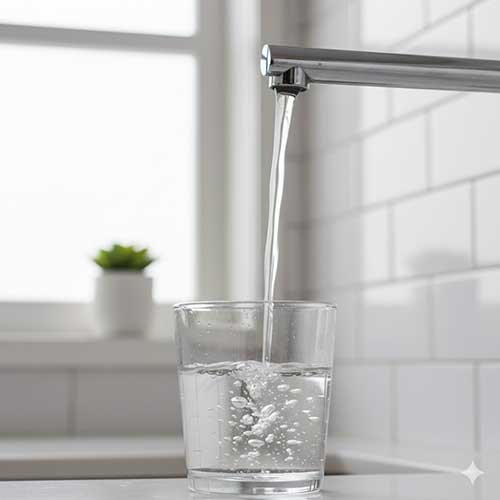 Clean, flowing drinking water
